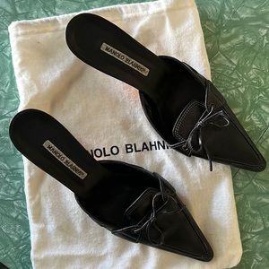 Malone Blahnik black mules size 42